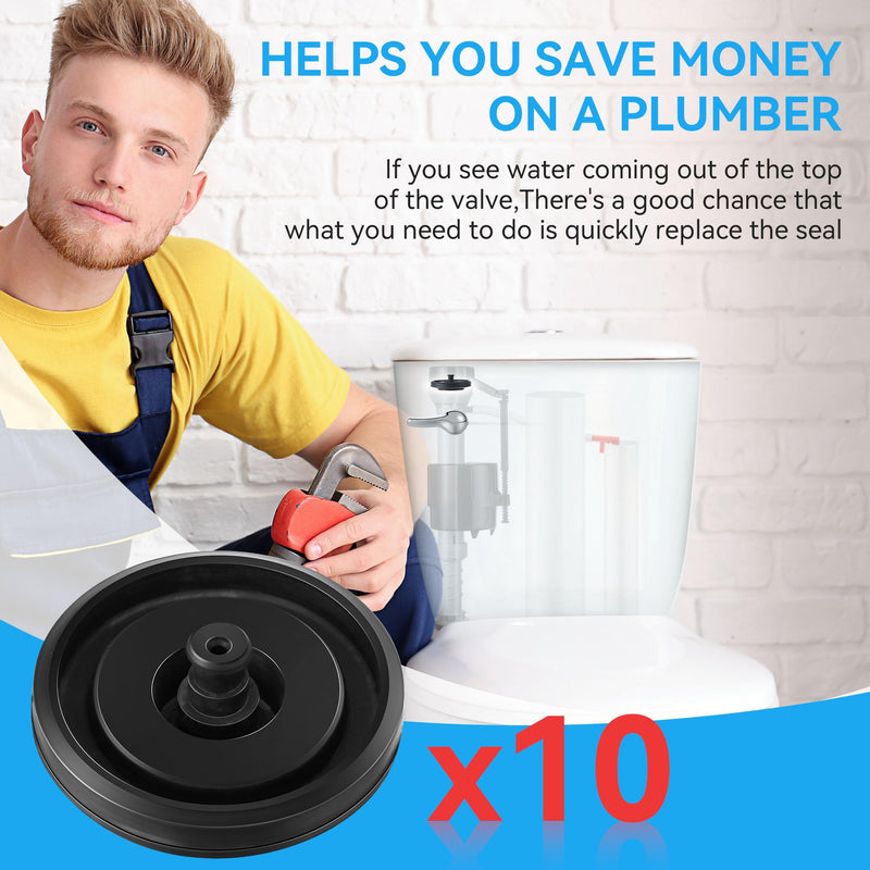 Enhon 10 Pcs Toilet Fill Valve Seal Compatible with Fluidmaster 242, Compatible with Fluidmaster 200, 400 and 747 Models Toilet Fill Valve