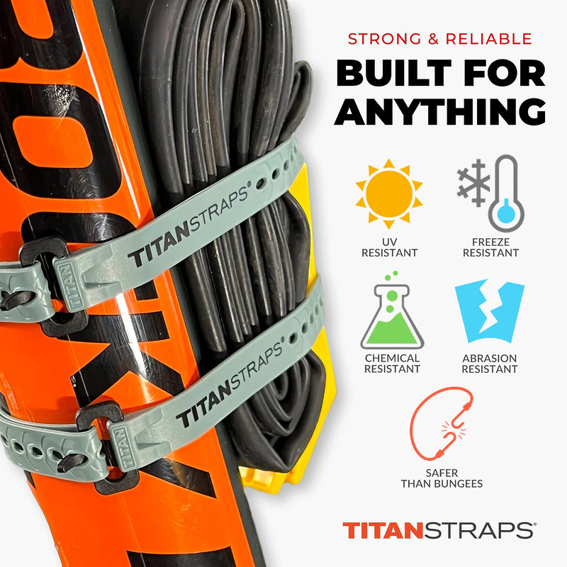 Titan Utility Straps – Mini Straps Set to Organize Computer Cables, Arts & Crafts, and Fishing Rods (10" Length / 4-Pack, Sunflower) 10" Length / 4 Pack