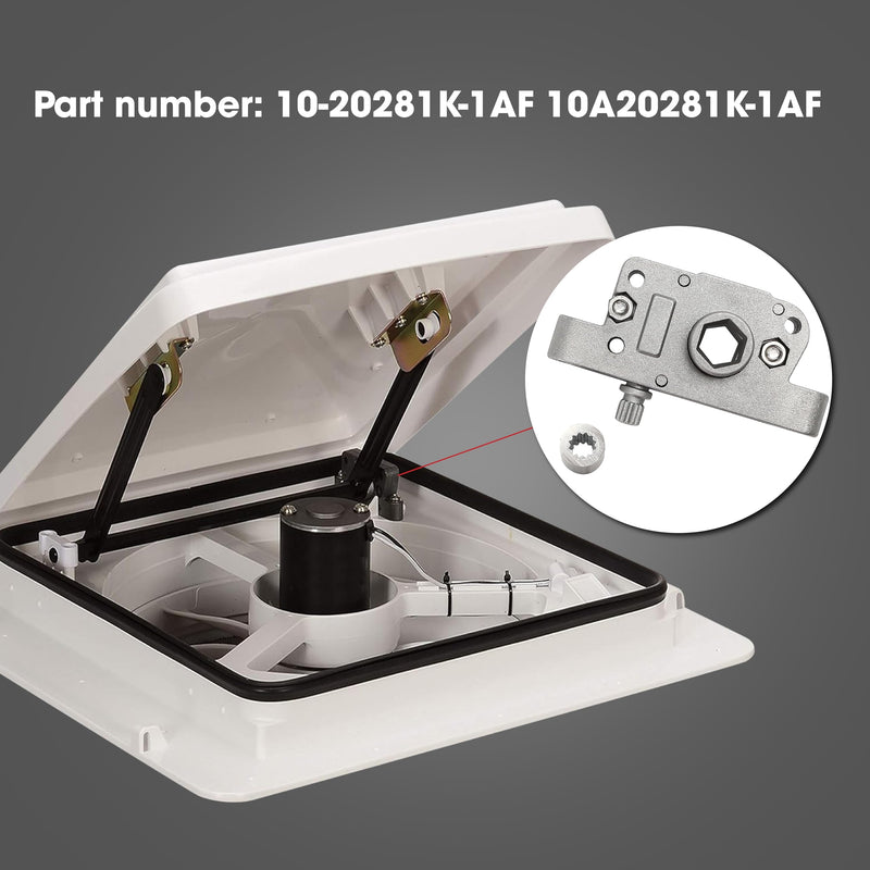MaxxFan Standard Replacement Parts, MaxxAir Pro Fan Replacement Roof Vent Lid Gear Operator Mechanism Compatible with Electric Lift 10A20281K1 10-20281k-1AF