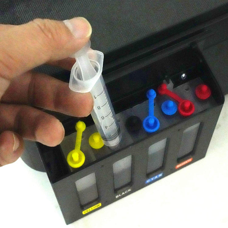 10ML/CC Ink Filling Syringe with Measurement and Blunt Needle Tip for Fountain Pen, Computer Printer (6pcs)