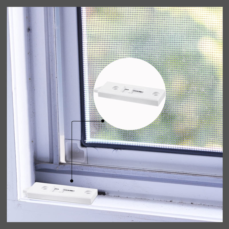 Window Latch Locks Window Parts and Hardware Window Tilt Latch Plastic Construction, Spring Loaded, 2 Inch Hole Center Spacing Sliding Lock Replacement (12 Pieces) 12
