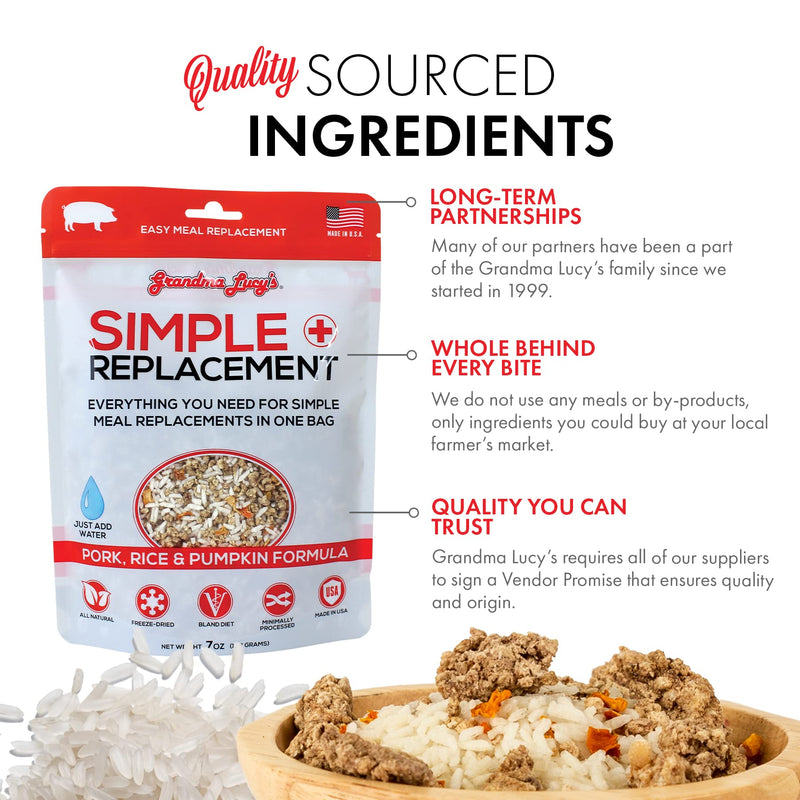 Simple Replacement Pork, Rice and Pumpkin - 7oz Pork and Rice and Pumpkin 7 Ounce (Pack of 1)