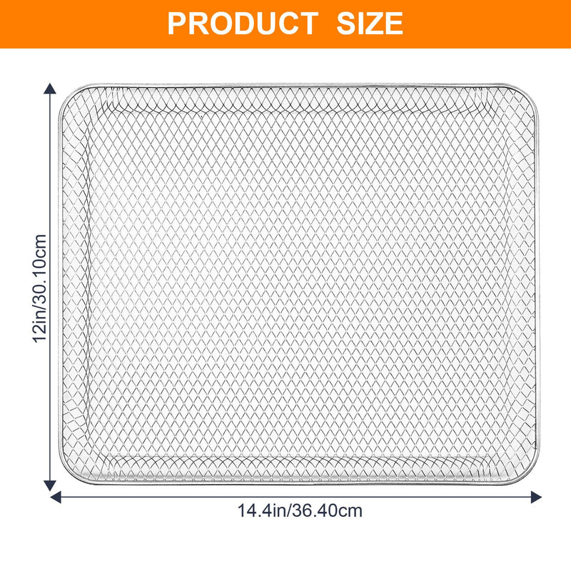 GCQ Toaster Oven Replacement Parts for Gourmia GTF3588, Toaster Oven Air Fryer Basket Accessories 12 Cooking Presets French Door Air Fryer Oven 37QT,Dishwasher Safe 14.4" x 12"x 0.8" Basket