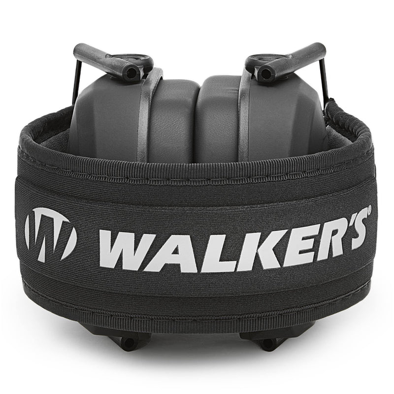 Walker's Razor Slim Passive Earmuff - Ultra Low-Profile Earcups - Black