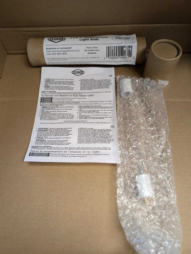 Genuine UV-C Replacement Bulb for Clorox ULTRA Air Purifier