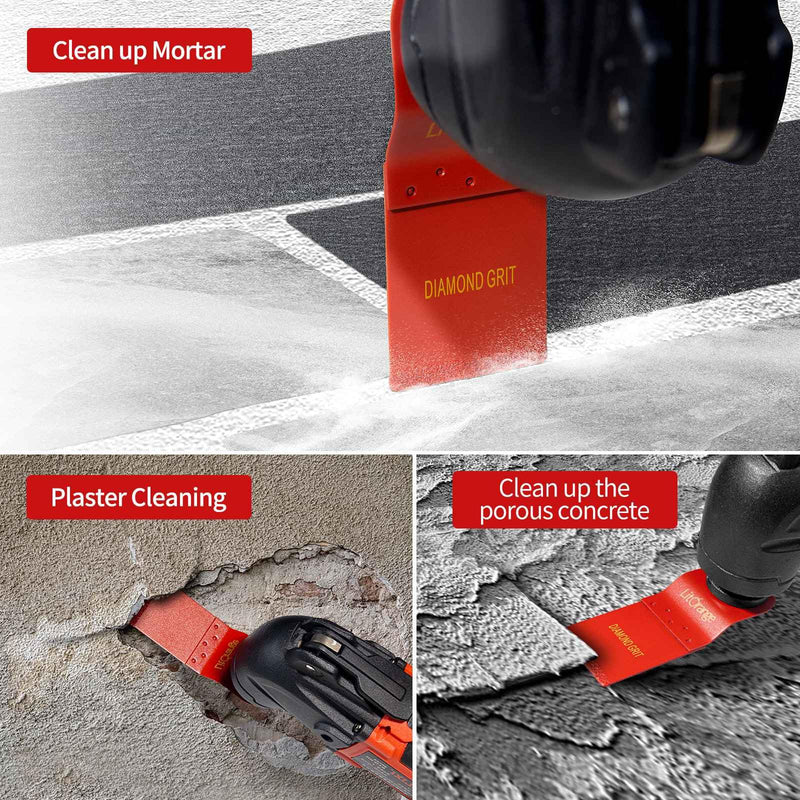 8 Pcs Diamond Oscillating Blades, Oscillating Multi Tool Diamond Saw Blades for Grout Removal, Flush Cut, Cleaning Mortar 8PCS