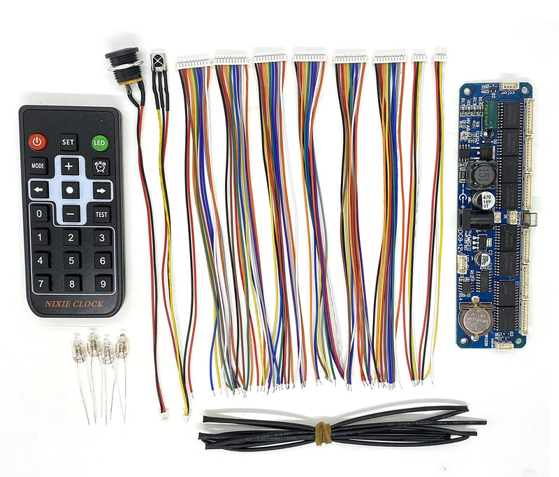 Nixie Tube Clock Remote Control Board Motherboard PCBA Kits 6-Bit Digital Clock Fit for IN-12 IN-14 in-1 IN-18 QS30-1 Vacuum Tube, Handmade DIY Retro Desk Clock, NO Tubes 4.75x1.26x 0.55 inches