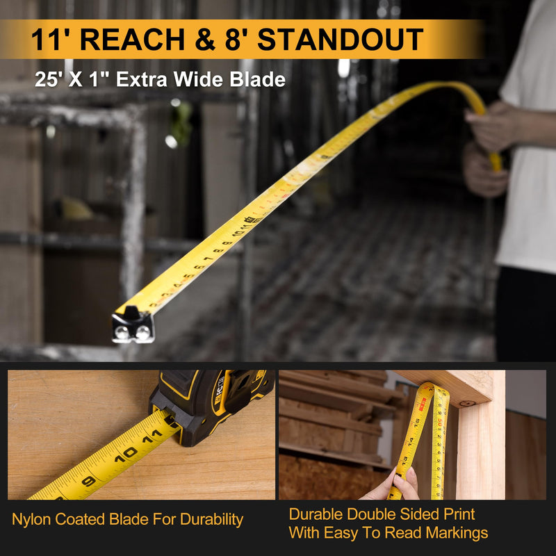 PREXISO 2-in-1 Laser Tape Measure - NOT DIGITAL TAPE - 135Ft Rechargeable Laser Measurement Tool & 16Ft Measuring Tape Movable Magnetic Hook - Pythagorean, Area, Volume, Ft/Ft+in/in/M Unit-NOT Digital