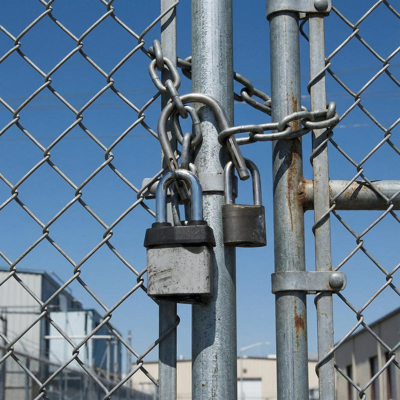 4 Sets 2 Lock Gate Padlock Lock System Include U Bolt and Links for School Districts Federal Government Utility Companies and More(Padlocks Not Included) 4