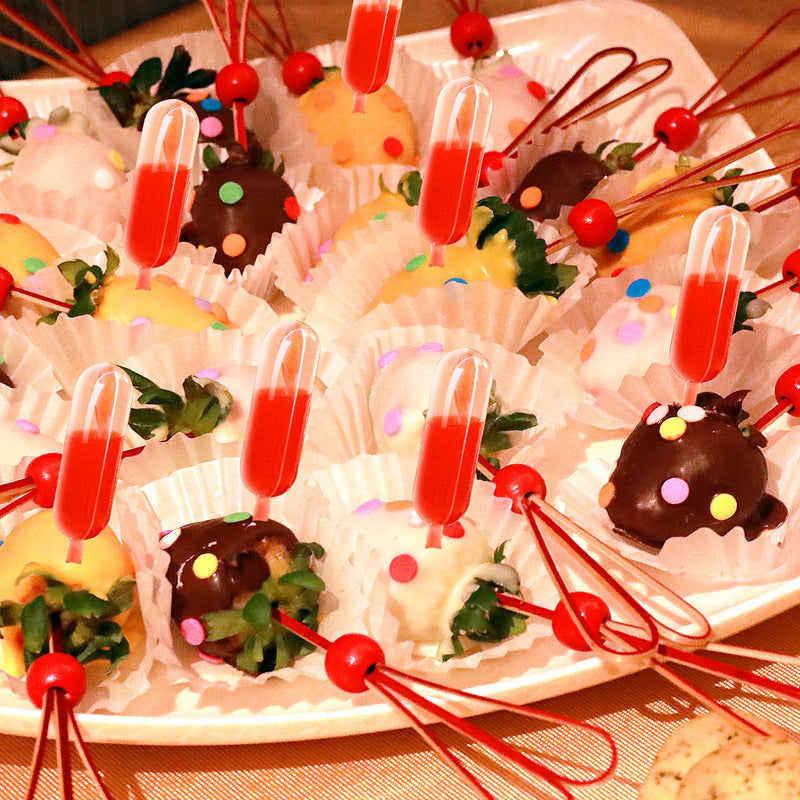 Teenitor Plastic Pipettes Squeeze Dropper Disposable 4ml 100pcs Mini Flavor Injector for Chocolate Strawberries Ice Cream Mini Cakes 100
