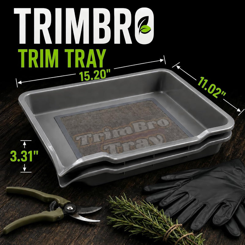 Trim Tray with Pour Spout & Replaceable 150 Micron Screen | Cleaner Collection, Less Waste