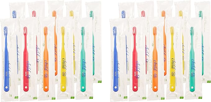 Fukuda Brush Industries Dental Clinic Toothbrush for Children (Normal), Pack of 20, Made in Japan CH - NewNest Australia