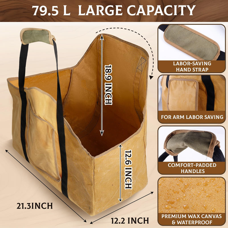 Extra Large Firewood Carrier Ergonomic Wood Carrier for Firewood