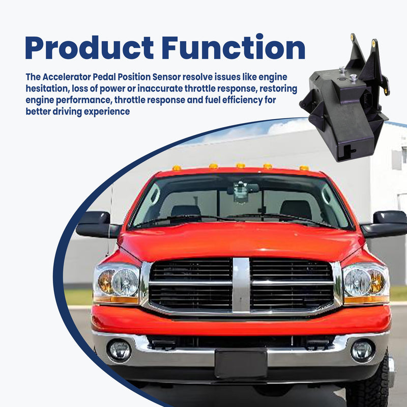 Accelerator Pedal Position Sensor Fit for Dodge Ram 1500 2500 3500 5.7L V8 HEMI 2003-2004 5.9L L6 Diesel Cummins Engine 2003-2004 Replace 53032456AB 53032456AC 53032456AD 53032456AE TH456 53032455AD