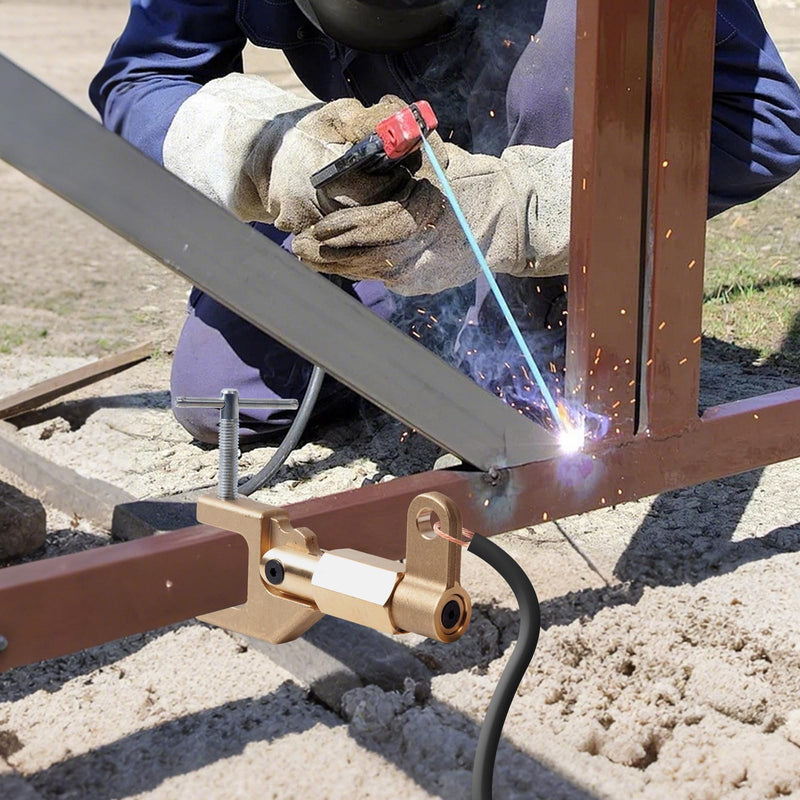 Welding Ground Clamp 600A Brass Ground Welding Earth Clamp, Portable Earth Ground Copper Grip for Welding Fixed