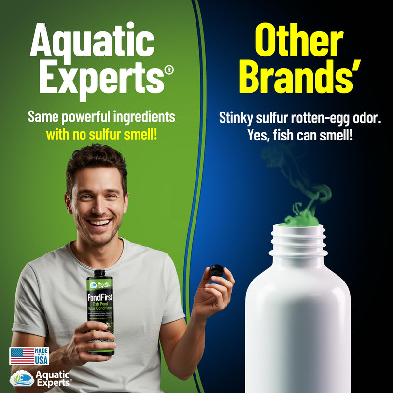 PondFirst Pond Water Conditioner - Concentrated Instant Dechlorinator for Fish Ponds, Makes Water Safe for Koi and Goldfish, Made in The USA, Aquatic Experts (Liquid - 500 ml) Liquid - 500 ml