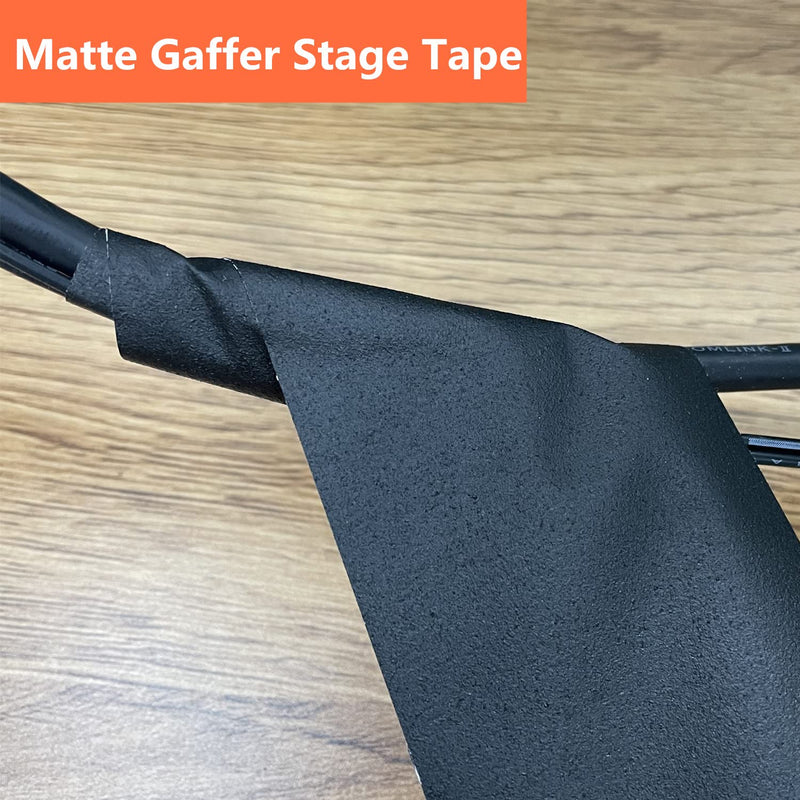 OSIMIXO Black Gaffers Tape 30 Yards x 2 Inch x 11Mil- Waterproof, No Residue, Non-Reflective, Easy Tear, Matte Gaffer Stage Tape - Gaff Cloth Tape for Photography, Filming Backdrop,1 roll 1