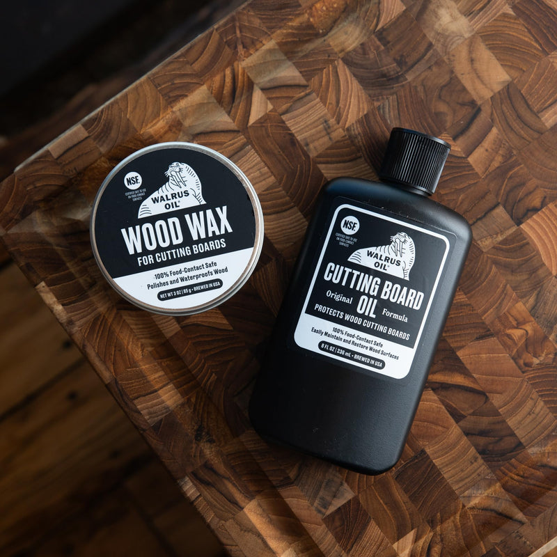WALRUS OIL - Cutting Board Oil and Wood Wax Set. For Cutting Boards, Butcher Blocks, Wooden Spoons, and Bowls. 100% Food-Safe. (Pack of 2) Set (Pack of 2)