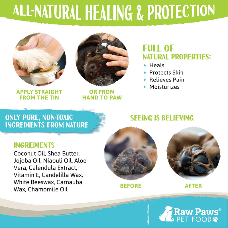 Raw Paws Virgin Organic Coconut Oil & Paw & Nose Balm Bundle - Coconut Oil for Dogs & Cats, 4-oz & Paw & Nose Balm, 4-oz - Treatment for Itchy Skin, Dry Nose, Paws - Natural Balm Paw Soother for Cats