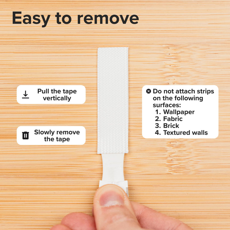 Ultra-Strong Picture Hanging Strips (16 pcs) with Adhesive Backing - Perfect for Rental Friendly Upgrades - Wall Hanging Strips Without Nails - Heavy Duty Wall Hanging Adhesive Strips for Home Decor 15 lbs