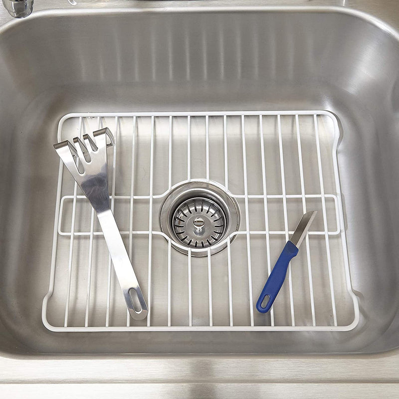 Better Houseware Sink Protector Prevents Scratches Sink Rack for Bottom of Sink White Sink Mat Sink Protectors for Kitchen Sink Metal 16x12.3x1 16 x 12.3 x 1