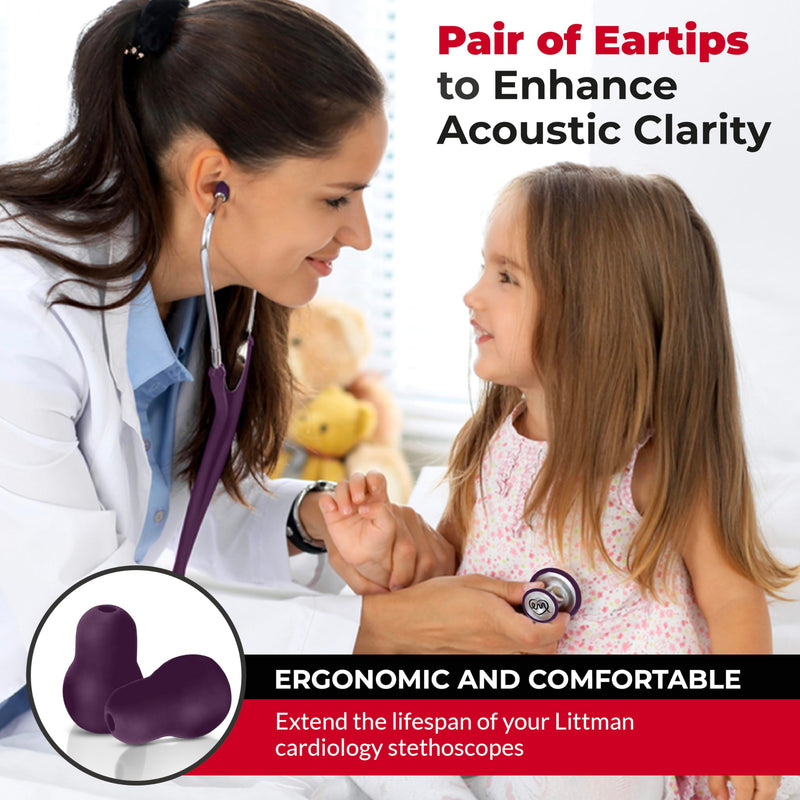 Stethoscope Replacement Part Kit for Littman Stethoscope Classic 3, Cardiology 3 & Cardiology 4 - Fits Classic III, Cardiology III & IV (Plum) Plum