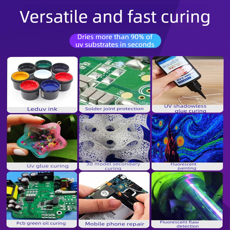 UV Light 365nm/395nm/405nm UV Curing Light for Crystal Glue Resin Ink Paint LCD Screen UV Curing Lamp(395nm) 395nm