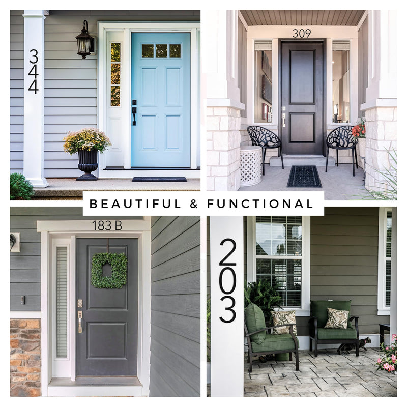 Discovered Designs 5" (1) Modern Address House Numbers for Outside - Easy to Install 3D Matte Black Weatherproof No Rust, Individual Numbers for Address on House, Made in USA, Includes 2 - 3/4" Screws, Door Mailbox Decor Home Address Number (1) 1