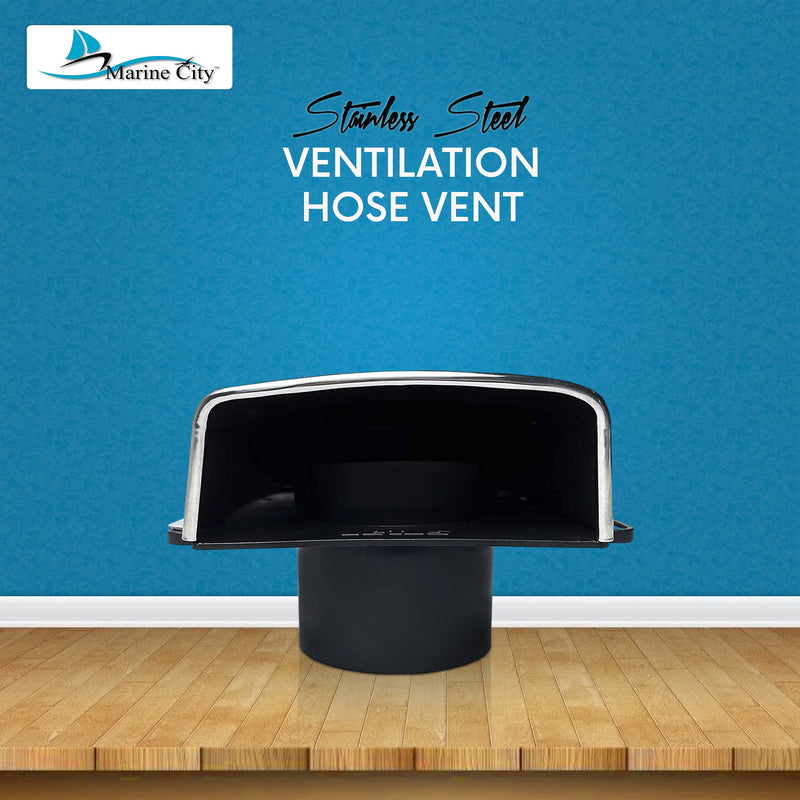 MARINE CITY Intake and Exhaust Cowl Ventilator, 304 Stainless Steel,4.21 x 4.01 inch Durable Design for Boats, Yachts, Kayaks, and Marines (Pack of 1)