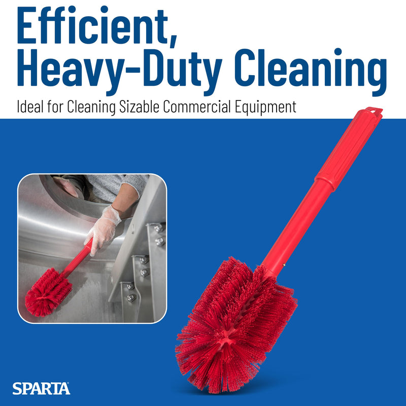 SPARTA Industrial Tank Brush Pipe Brush, Drain Brush with Handle for Commercial Kitchens, Polyester, 16 Inches, Red 1