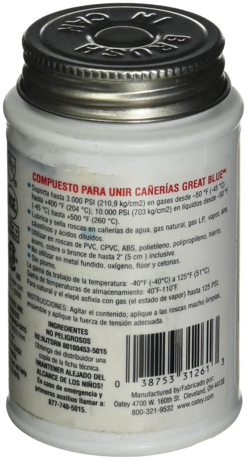 Oatey 31261 Blue Pipe Joint Compound, 4 fl-ounces