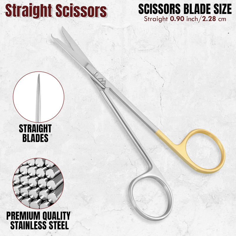 Premium Quality Suture Scissors with Extra Fine Sgarpness (11 CM) 11 CM