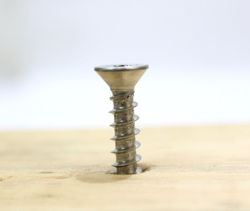 Bolt Dropper #4 x 1/4" Stainless Steel Flat Head Phillips Wood Screw (100 Pack), 18-8 (304) Stainless Steel Sheet Metal Screws - Type A Point, Plain Finish #4 X 1/4"
