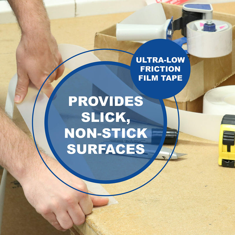 TapeCase, 3/4-5-423-5, Squeak Reduction UHMW Polyethylene Tape, High Tack Acrylic Adhesive, Translucent, 3/4 in x 15 ft, 1 Count 5 Yards 0.75 inches
