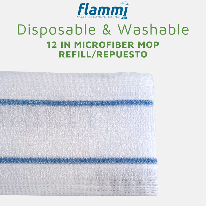 Flammi Semi-Disposable Microfiber Mop Pads Compatible with Shark S1000 S1000A S3250 S3251 S3101 SK410 SK435CO SK460 SK140 SK141, 16 Pack 16 Pack-microfiber Pad