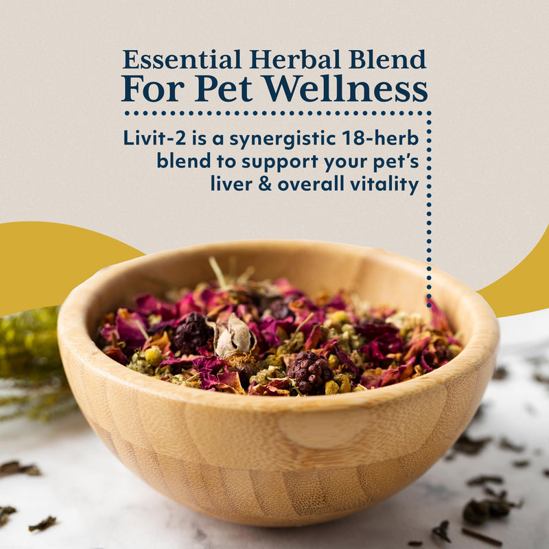 Ayush Herbs Livit-2 Pet Health Supplement, Liver and Gastrointestinal Support, Healthy Skin and Hair, Small or Large Animal, Young or Senior Pet, 90 Tablets - PawsPlanet Australia