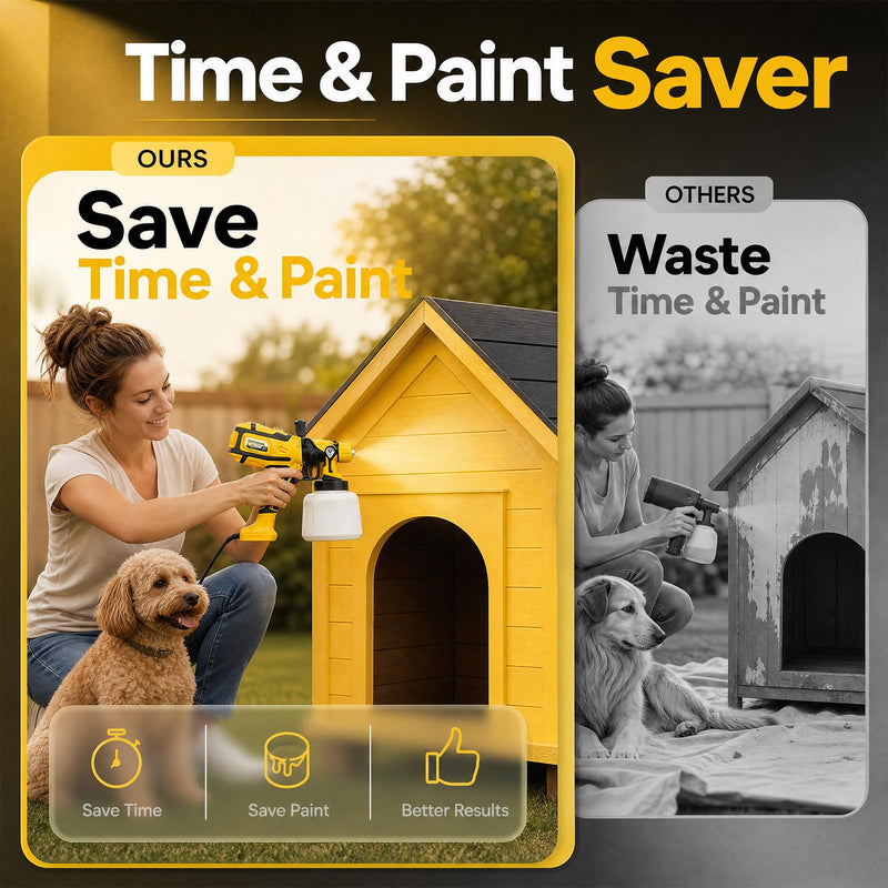 Paint Sprayer for House Painting, 1000W Stain Sprayer with 3 Spray Patterns