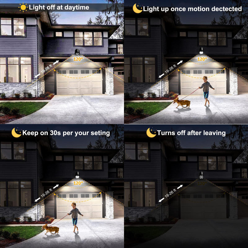 Battery Operated Motion Outdoor Waterproof Lights, 800 Lumen Ultra Bright Battery Powered Night Activation Security Spotlight for Porch, Trash Can, Stairs, Garage (2 Pack) 2 Packs