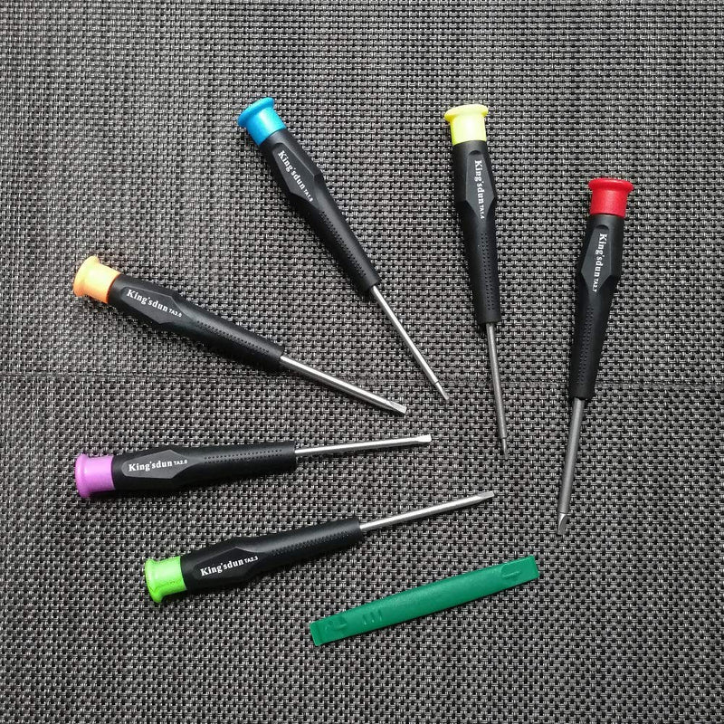 Fixinus Full Triangle Head Screwdriver Set For Electronic Toys, 7-Piece Triangle Security Screws Driver Tool Kit For Thomas McDonald's Toy Series Repair Battery Disassemble - Toys Triangle Driver Set 7 Piece