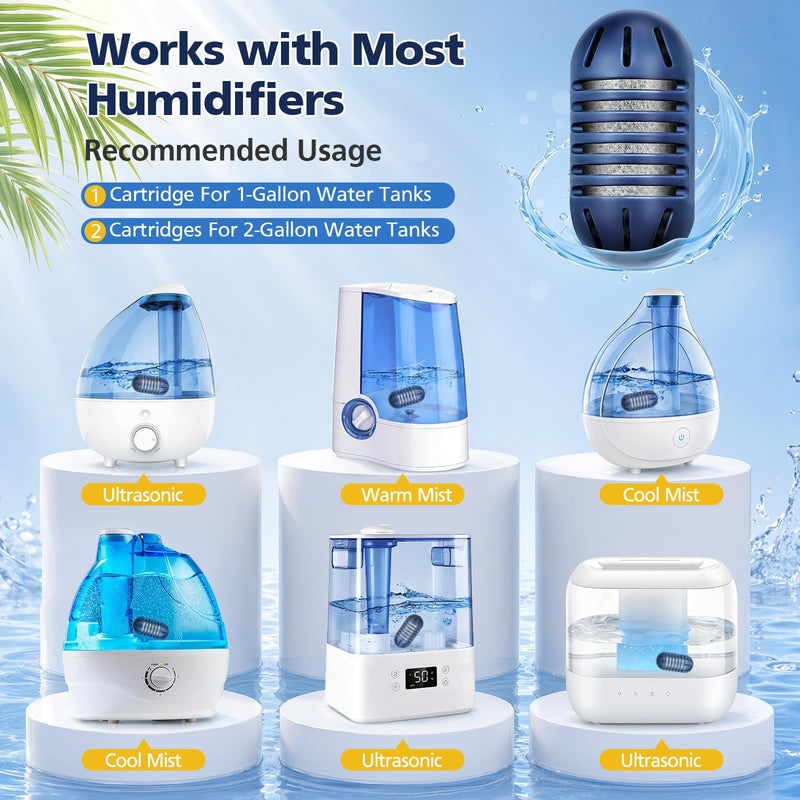 Demineralization Cartridge Filter for HoMedics Ultrasonic Humidifiers