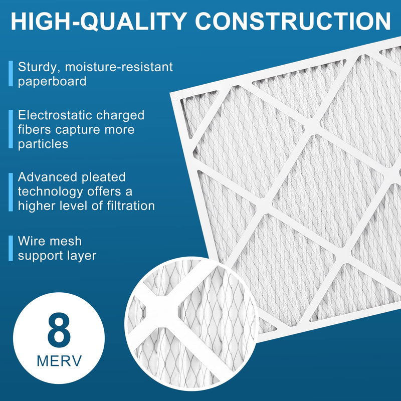 LotFancy 14x20x1 Air Filters, MERV 8 AC Furnace Filters, 4 Pack MPR 600 Pleated Air Conditioner HVAC Filters 14x20x1(4 Pack)