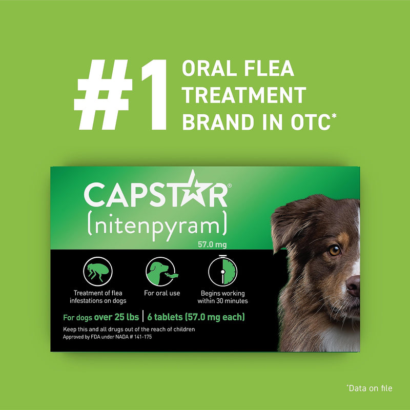 ADVECTA Flea and Tick Prevention for Large Dogs 21-55 lbs (4 Doses) + CAPSTAR Flea Treatment for Dogs Over 25 lbs (6 Doses) Bundle