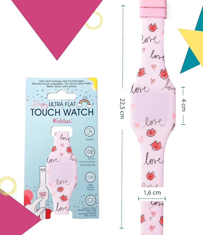 Kiddus Wristwatch, Kids, Children, Toddler, Elementary School Student, Stylish, Boys, Girls, Present, Gift, Gift, Christmas, Digital Time, LED Watch, Soft Silicone Bracelet, love heart - NewNest Australia