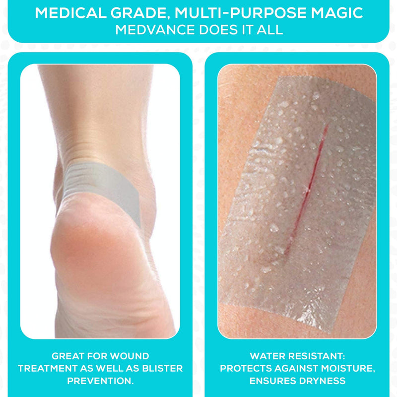 Medvance Soft Silicone Tape with Perforation for Easy Cut Size - 1" Width (1 Pack, 1.5 Yards)