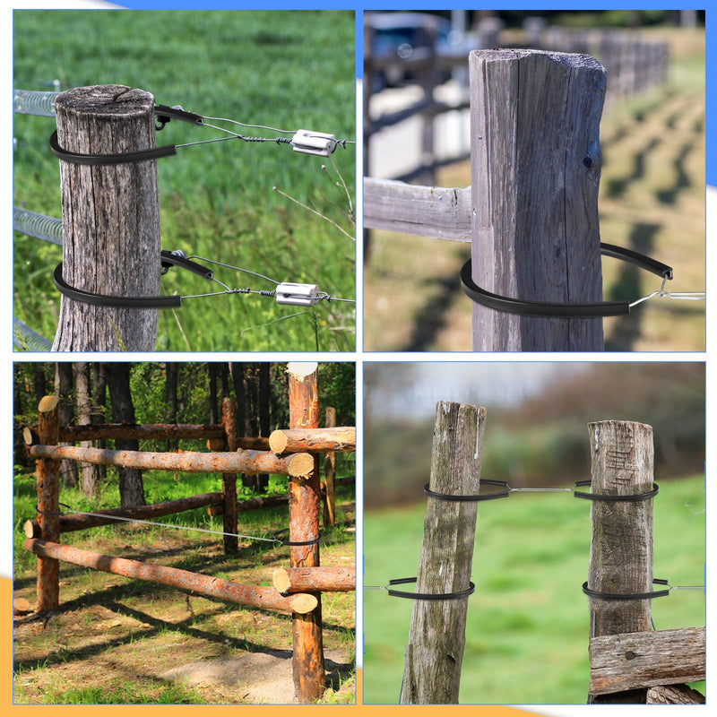 Pushglossy 20 Pcs 20" Electric Fence Underground Wire Insulator Corner Post