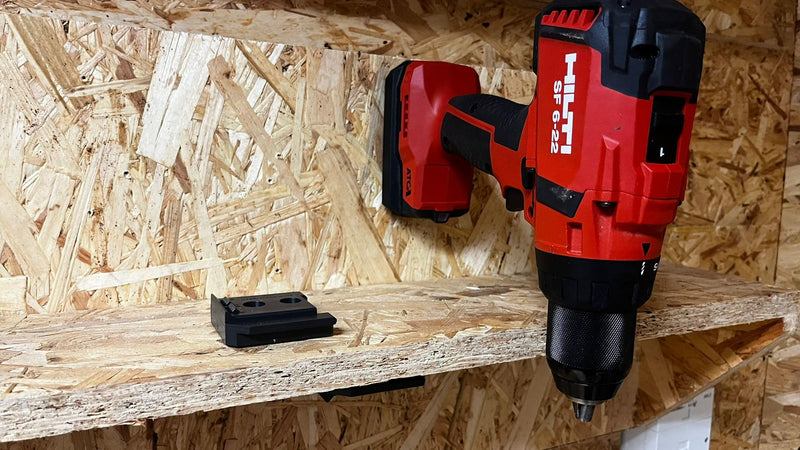 StealthMounts Tool Mounts for Hilti Nuron 22c | Tool Holders for Hilti Nuron 22v in Black | 4 Pack | Made in the United Kingdom