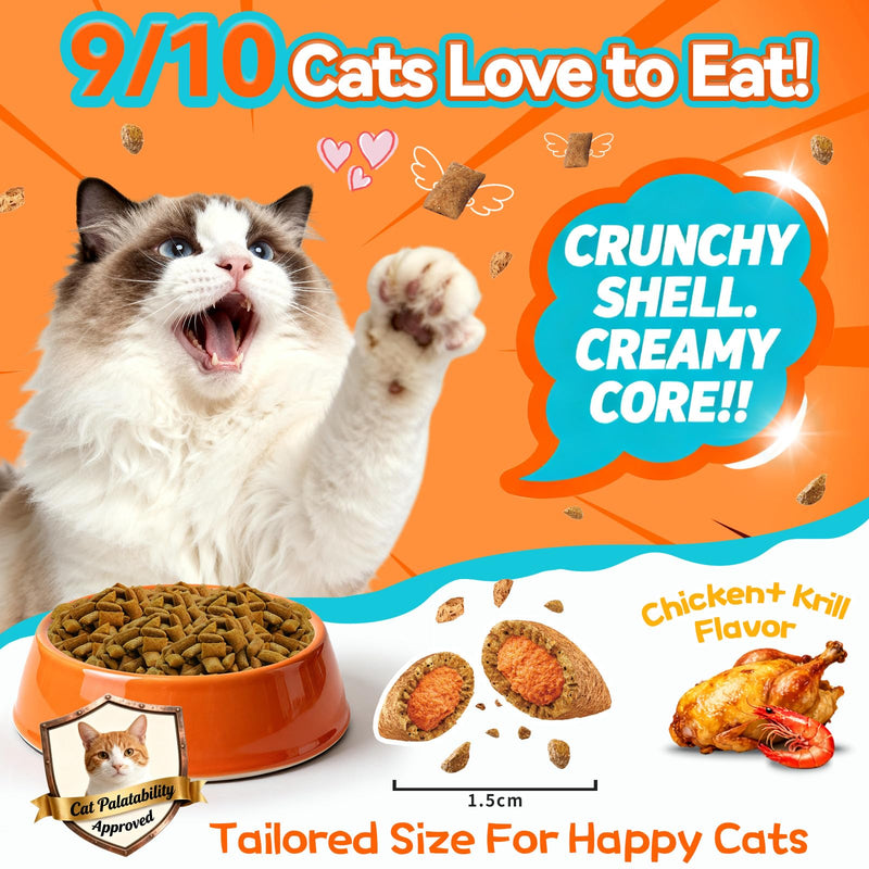 Cat Hairball Support Chews – 500 Hairball Treats L-Lysine Supplement for Cats - Immune & Respiratory Support