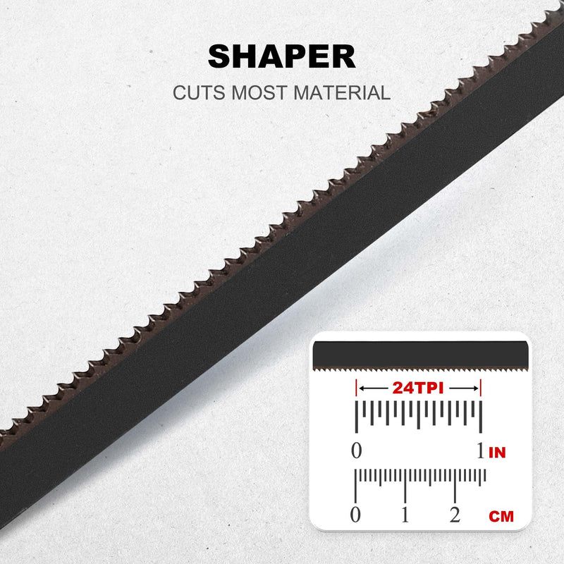 HAUTMEC 6inch Professional Bi-Metal HSS Blades 10 Pack Mini Hacksaw Replacement Blades Set 24 TPI High Speed Steel Grounded Teeth 6" 10Pack Hacksaw Blades