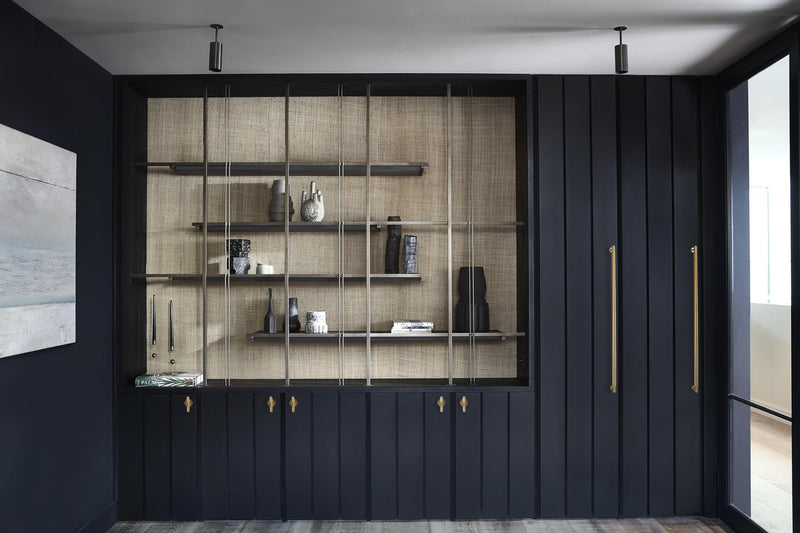 Buster and Punch T-Bar, Cabinet Pull Handle, Cross Knurl, Solid Metal, Multiple Options, Multiple Colors, Plate, Black, Smoked Bronze, Steel, Brass (Brass, Non-Plate)