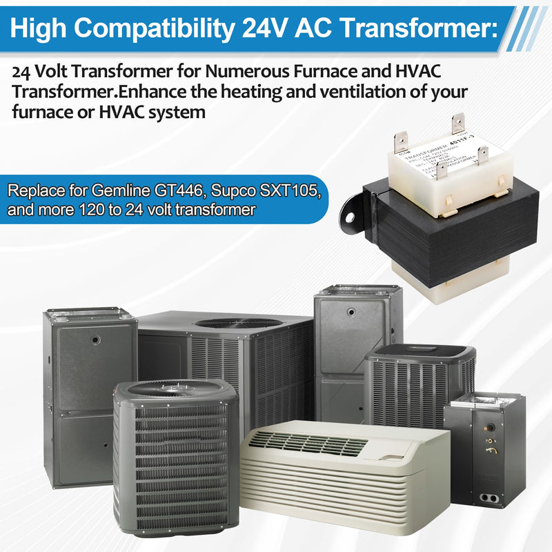 4011F-3 24V Transformer Compatible with Trane Furnaces/HVAC Equipment, 120V to 24V Transformer for Furnace HVAC Transformer 40VA, 24 Volt Furnace Transformer Replacement TRR01729 TRR00784